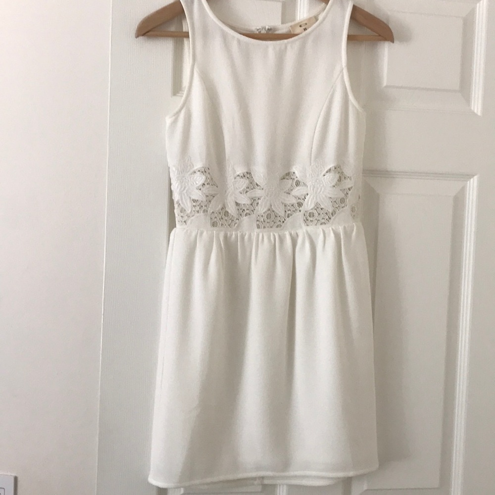 Ivory Lace Inset Dress